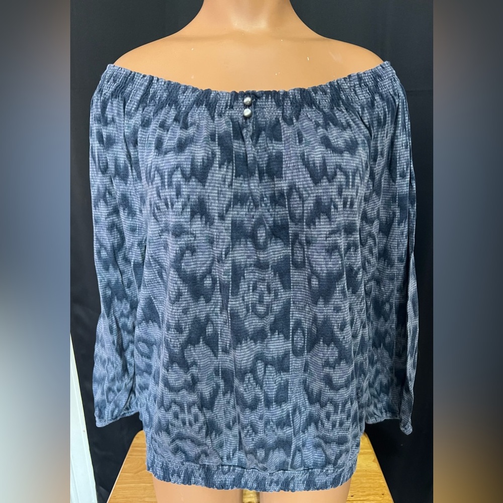 Blue Off the Shoulder Top